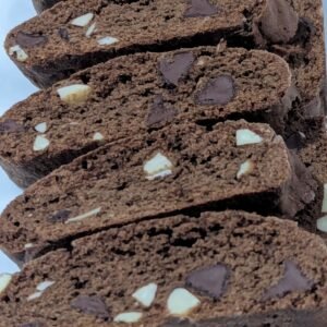 Chocolate Mint Biscotti with Almonds